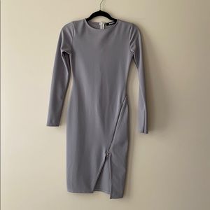 Missguided grey side slit Party Dress